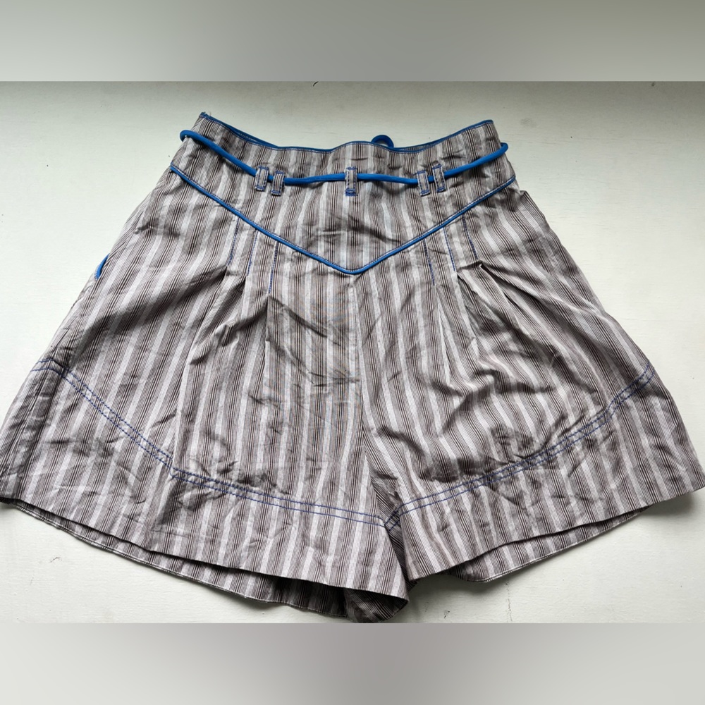 Free People Sunday Stroll Shorts XS Blue Trim Striped Boho Pull On - Picture 4 of 7